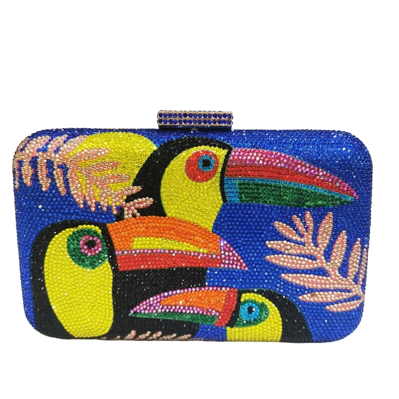 crystal clutch toucan