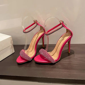 Jodie Heels || Pink Rhinestone