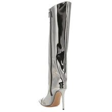 Load image into Gallery viewer, Beyoncé metallic boots cheap
