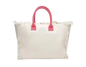 St Barth’s Fringe Bag || White