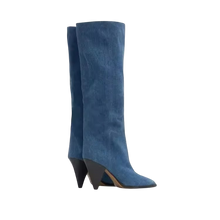 Load image into Gallery viewer, Aritzia Boots || Denim Tall
