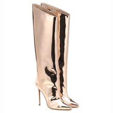 Load image into Gallery viewer, Beyoncé metallic boots cheap
