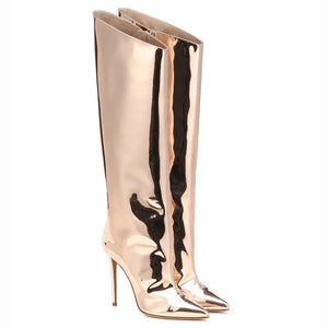 Beyoncé metallic boots cheap