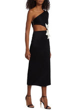 Load image into Gallery viewer, black formal dress with cutouts
