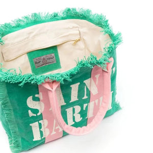 St Barth’s Fringe Bag || Seafoam