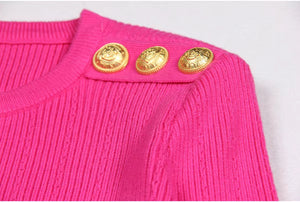 Marcella Sweater || Hot Pink