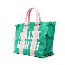 Load image into Gallery viewer, St Barth’s Fringe Bag || Seafoam
