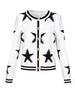 Star Sweater || White