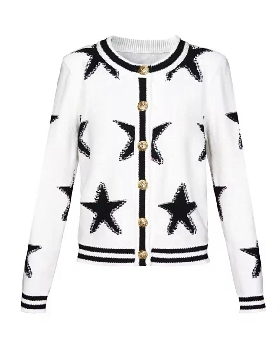 Star Sweater || White