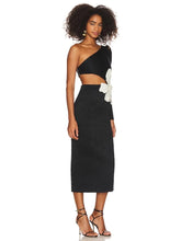 Load image into Gallery viewer, black formal dress with cutouts
