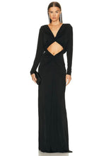 Load image into Gallery viewer, Cheap revolve dress black gown with cutouts
