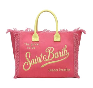 St Barth’s Fringe Bag || Pink