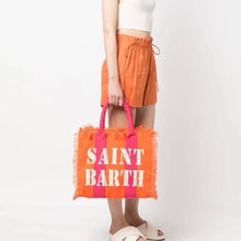 Load image into Gallery viewer, St Barth’s Fringe Bag || Orange
