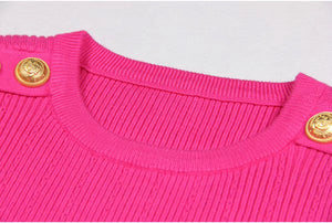 Marcella Sweater || Hot Pink