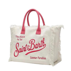 St Barth’s Fringe Bag || White