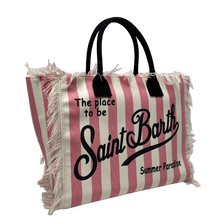 Load image into Gallery viewer, St Barth’s Fringe Bag || Striped
