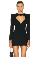 Load image into Gallery viewer, Black long sleeve dress revolve
