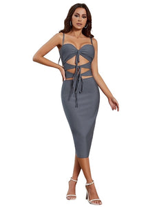 sexy cutout dress midi