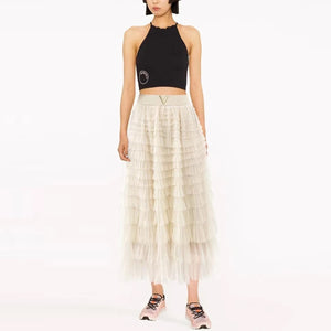 Ruffle maxi dress designer skirt ruffle skirt revolve skirt Bloomingdale’s