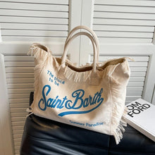 Load image into Gallery viewer, St Barth’s Fringe Bag || Cream
