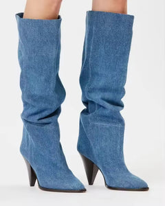 Aritzia Boots || Denim Tall