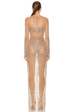 Load image into Gallery viewer, sheer crystal dress beaded maxi dress
