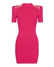 Load image into Gallery viewer, Pink Balmain bodycon dress old money fashion
