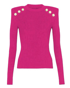 Marcella Sweater || Hot Pink