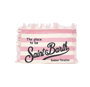 St Barth’s Clutch || Pink Striped