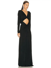 Load image into Gallery viewer, Cheap revolve dress black gown with cutouts
