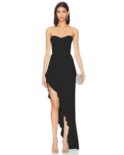 Load image into Gallery viewer, Black strapless bodycon dress revolve asos house of Cb meshki ohpolly hot Miami styles
