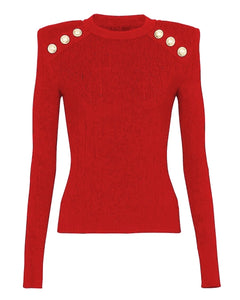 Marcella Sweater || Red