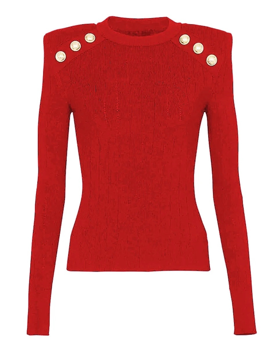 Marcella Sweater || Red