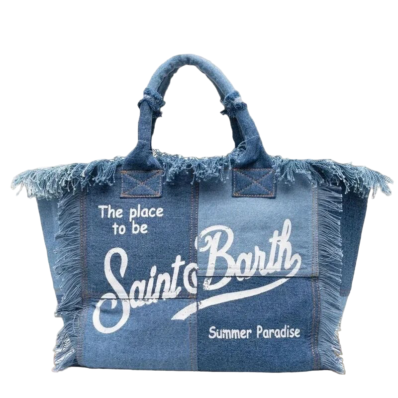 St Barth’s Fringe Bag || Denim