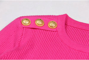 Marcella Sweater || Hot Pink