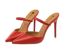 Load image into Gallery viewer, red pointed toe heels
