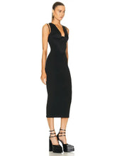 Load image into Gallery viewer, black herve ledger dress
