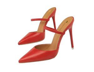 red pointed toe heels