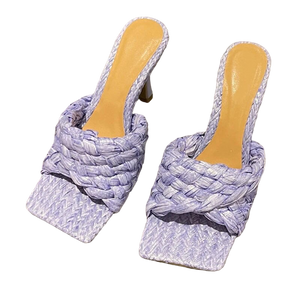 Braided Heels || Purple