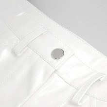 Load image into Gallery viewer, white PU leather pants
