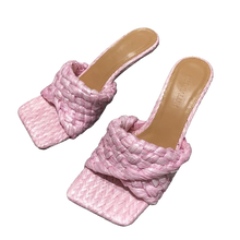 Load image into Gallery viewer, Braided Heels || Pink
