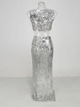 Load image into Gallery viewer, shopluxhouse sequin skirt set
