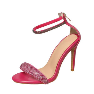 Jodie Heels || Pink Rhinestone