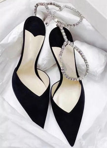 Vivienne Satin Heels || Black