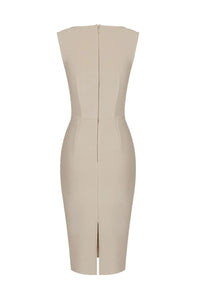 tan bandage dress