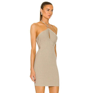 nude bandage dress revolve