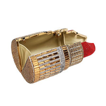 Load image into Gallery viewer, Lipstick Crystal Clutch
