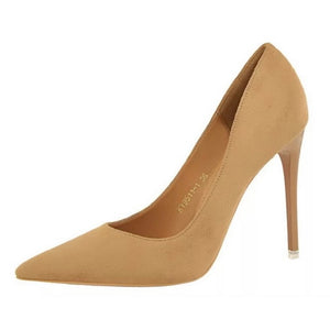 Brielle Suede Pumps || Tan