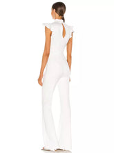 Load image into Gallery viewer, white ruffle jumpsuit
