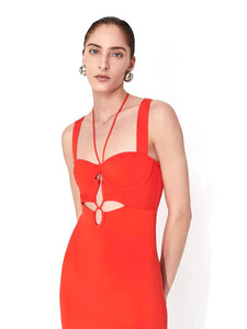 red bandage dress revolve